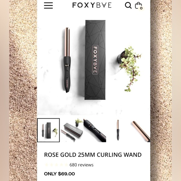 Foxybae Rose Gold 25mm curling wand. From a 2020 Fab Fit Fun box!! - Picture 8 of 8